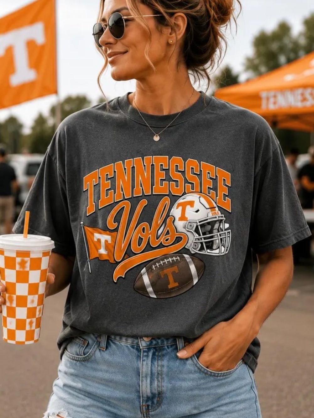 Comfort Colors Tennessee Vols Graphic Tee - Pepper